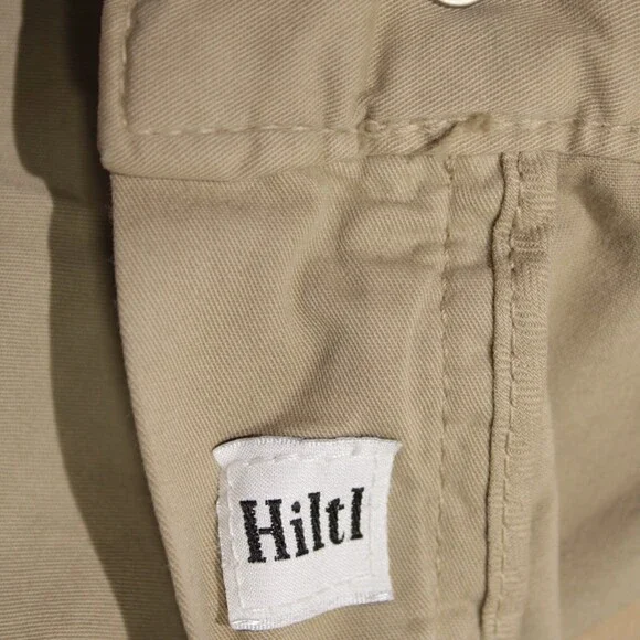 Hiltl NWT 5 Pocket Jean Cut Pants Size 46 30 US Kid Solid Tan Cotton Blend